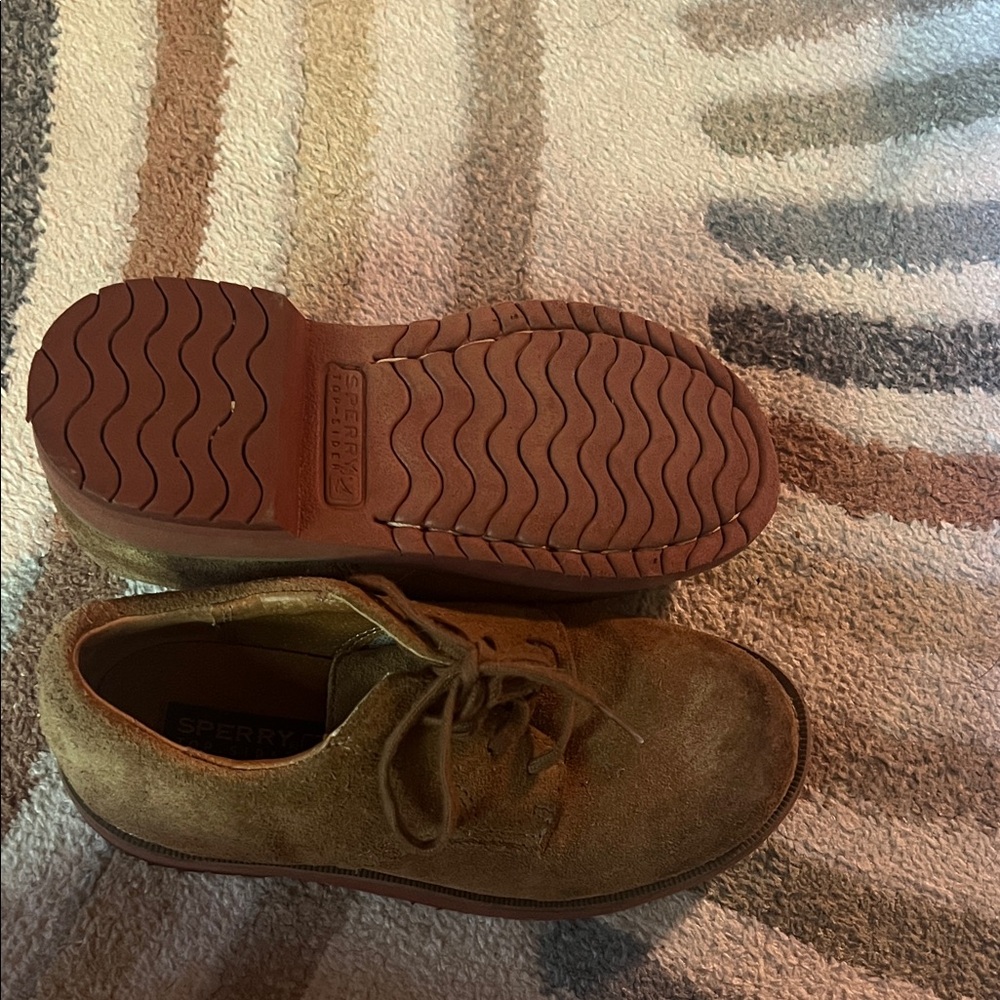 Sperry Boy’s Tan Suede Boat Shoes